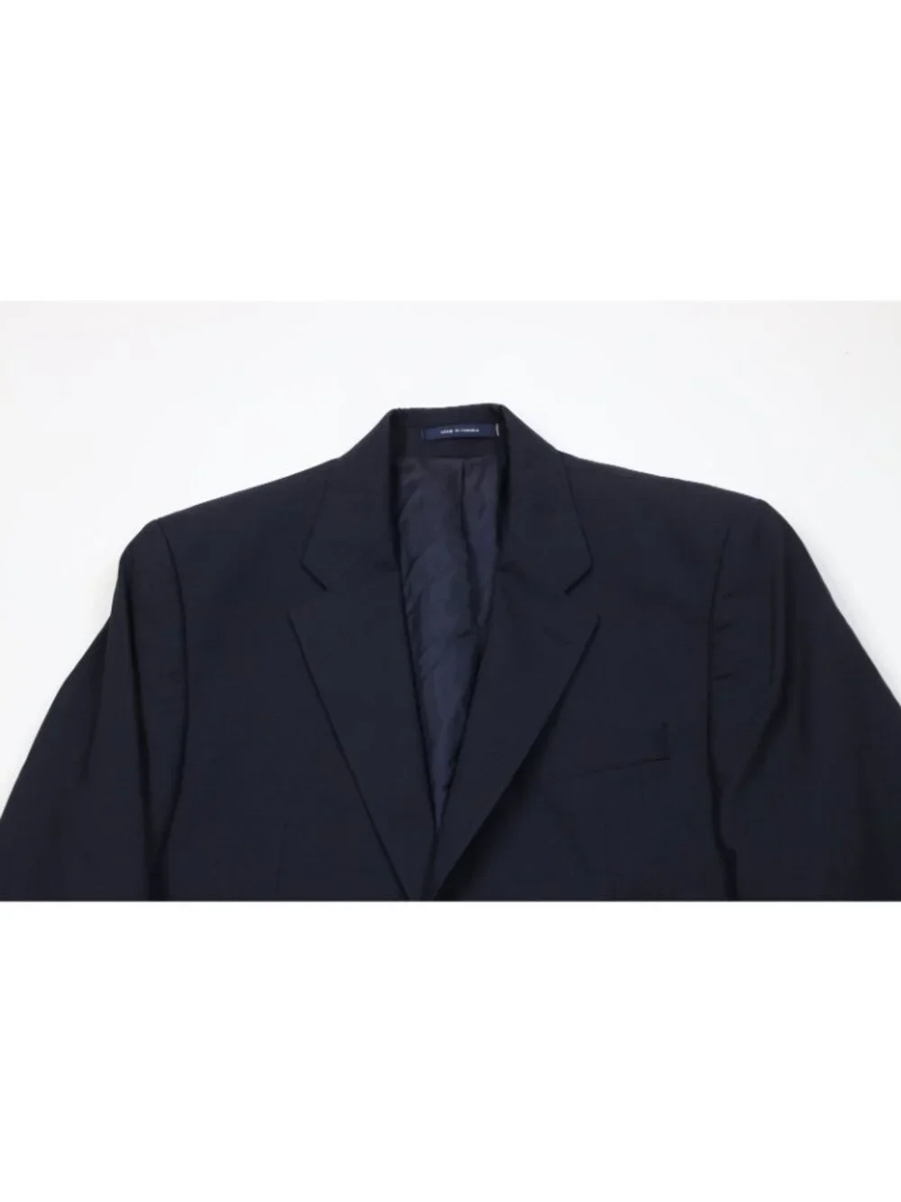 Vintage 90s Chaps Ralph Lauren Mens 42R 2 Piece Wool Suit Wedding Blue 32x29
